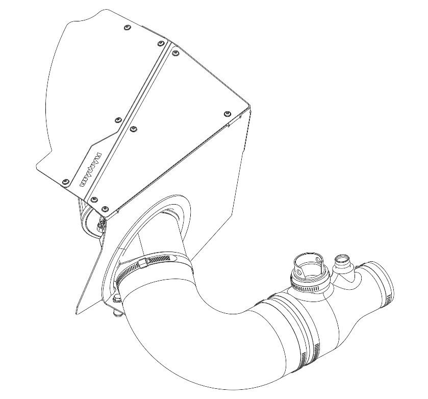 BMW G Series Performance Air Intake - Ramair - Foam Filter + Heatshield + Carbon Fiber Lid - Black - B48 2.0i