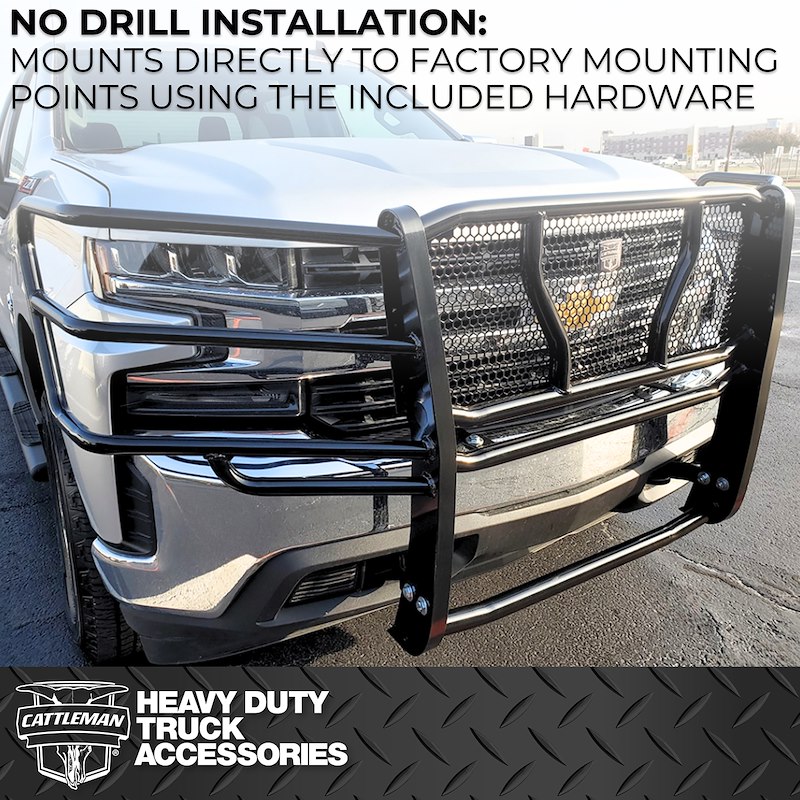 Ford F-350 Grille Guard - Cattleman - Compatible With Factory Sensors