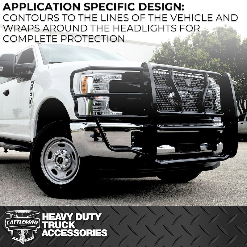 Ford F-350 Grille Guard - Cattleman - Compatible With Factory Sensors