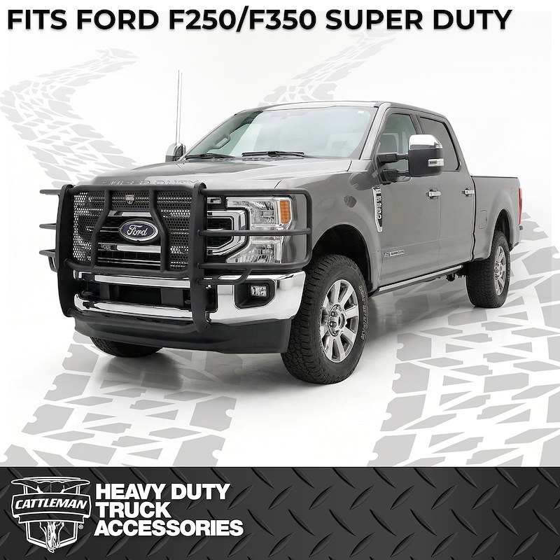 Ford F-350 Grille Guard - Cattleman - Compatible With Factory Sensors