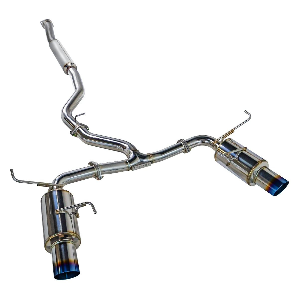 Subaru STI Performance Exhaust - Remark - Cat-Back Dual Exit - R1-Spec Burnt Stainless Tips - Resonated - `15-`21 Subaru STI Performance Exhaust - Remark - Cat-Back Dual Exit - R1-Spec Burnt Stainless Tips - Resonated - `15-`21
