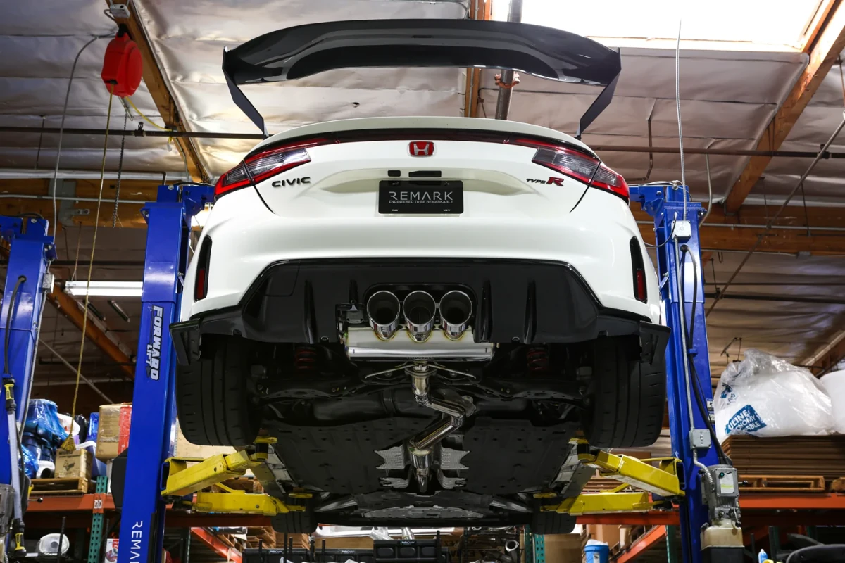 Honda Civic Type R Performance Exhaust - Remark - Cat Back - Triple Tip - Q-Spec - `23+
