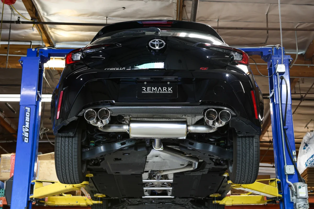 Toyota Corolla Hatchback Performance Exhaust - Remark - Cat Back Quiet-Spec Quad Tip - `23-`27