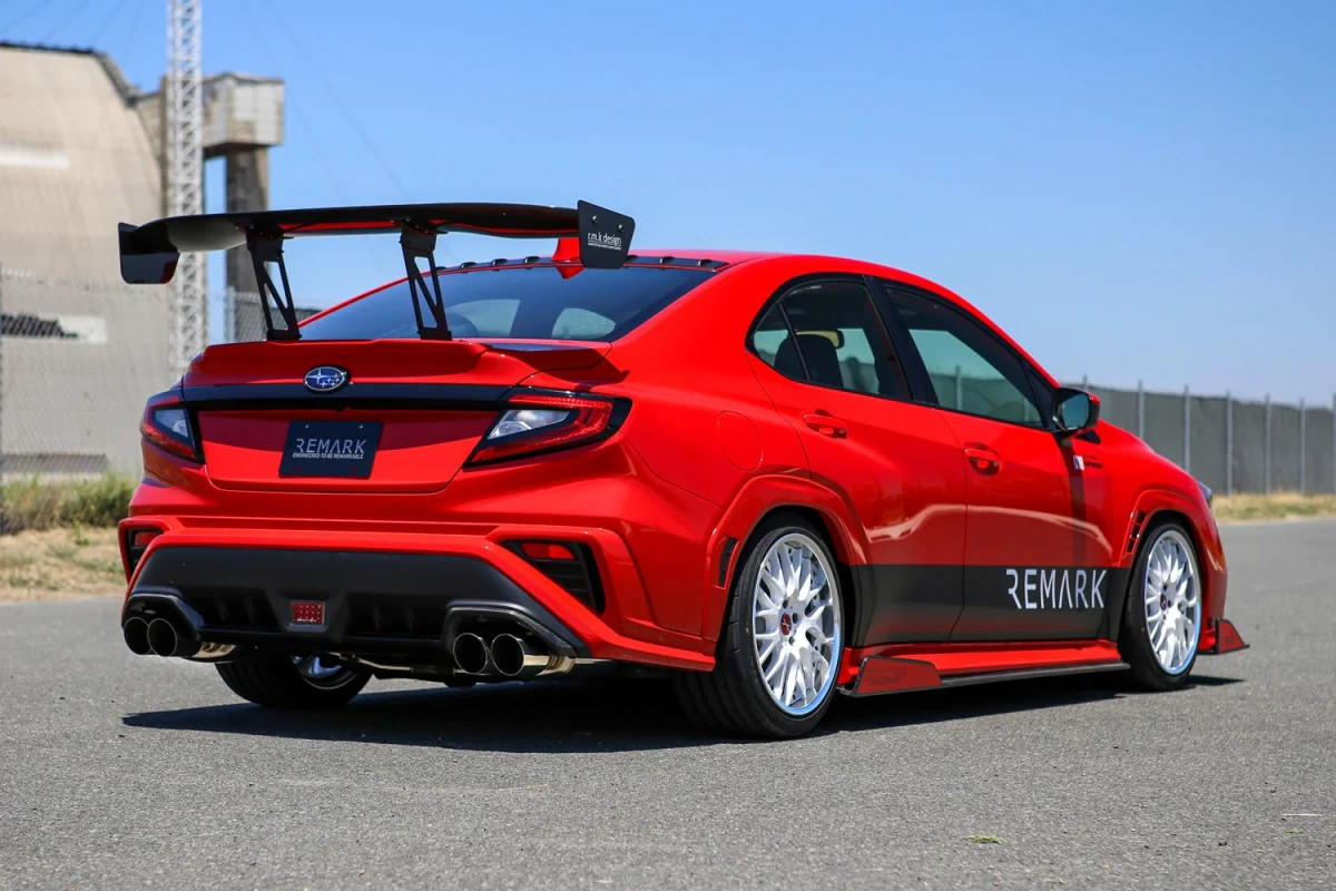 Subaru WRX Performance Exhaust - Remark - Cat Back, 4 in. - Burnt Stainless Quad Tips - Resonated - `22+