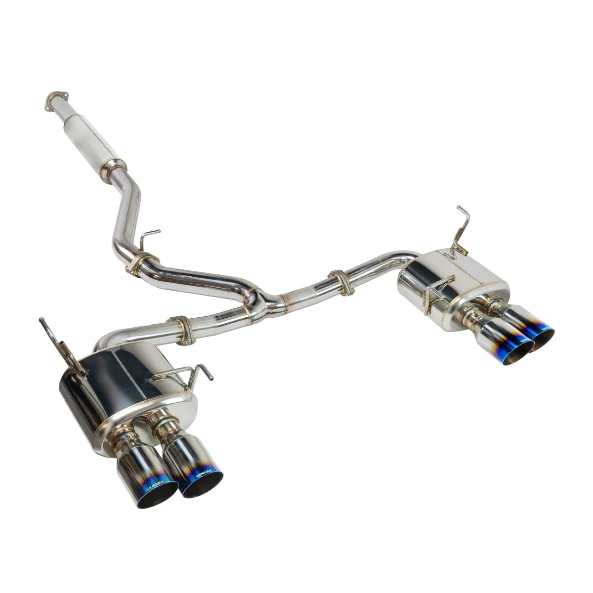 Subaru WRX Performance Exhaust - Remark - Cat Back, 4 in. - Burnt Stainless Quad Tips - Resonated - `22+ Subaru WRX Performance Exhaust - Remark - Cat Back, 4 in. - Burnt Stainless Quad Tips - Resonated - `22+
