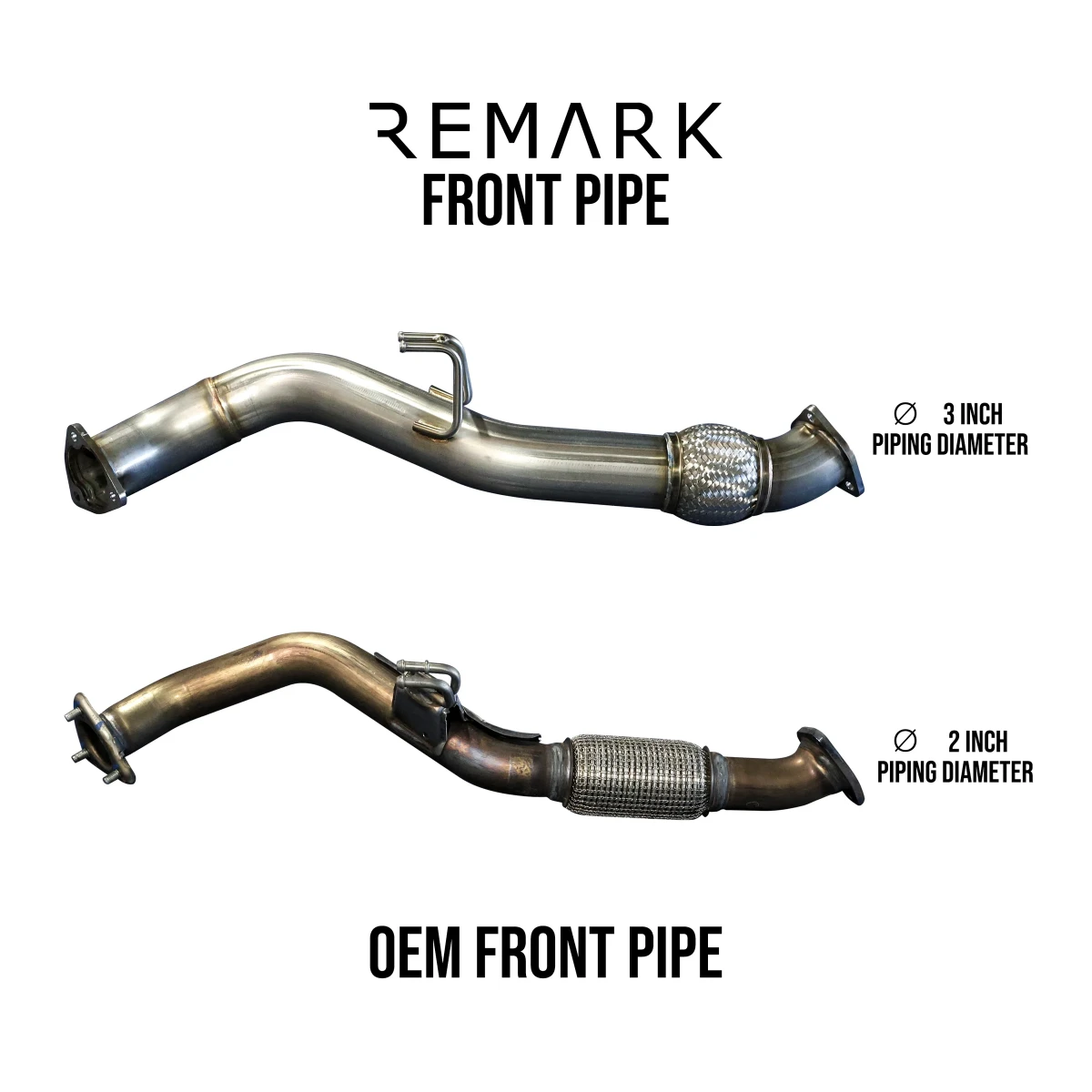 Acura Integra Performance Exhaust - Front - Remark - 3 in. SS Front Over-Pipe - `23-`26