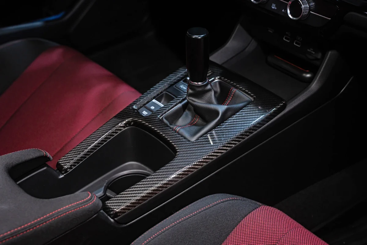 Honda Civic Carbon Fiber Console Cover - Remark - Gloss - `22+