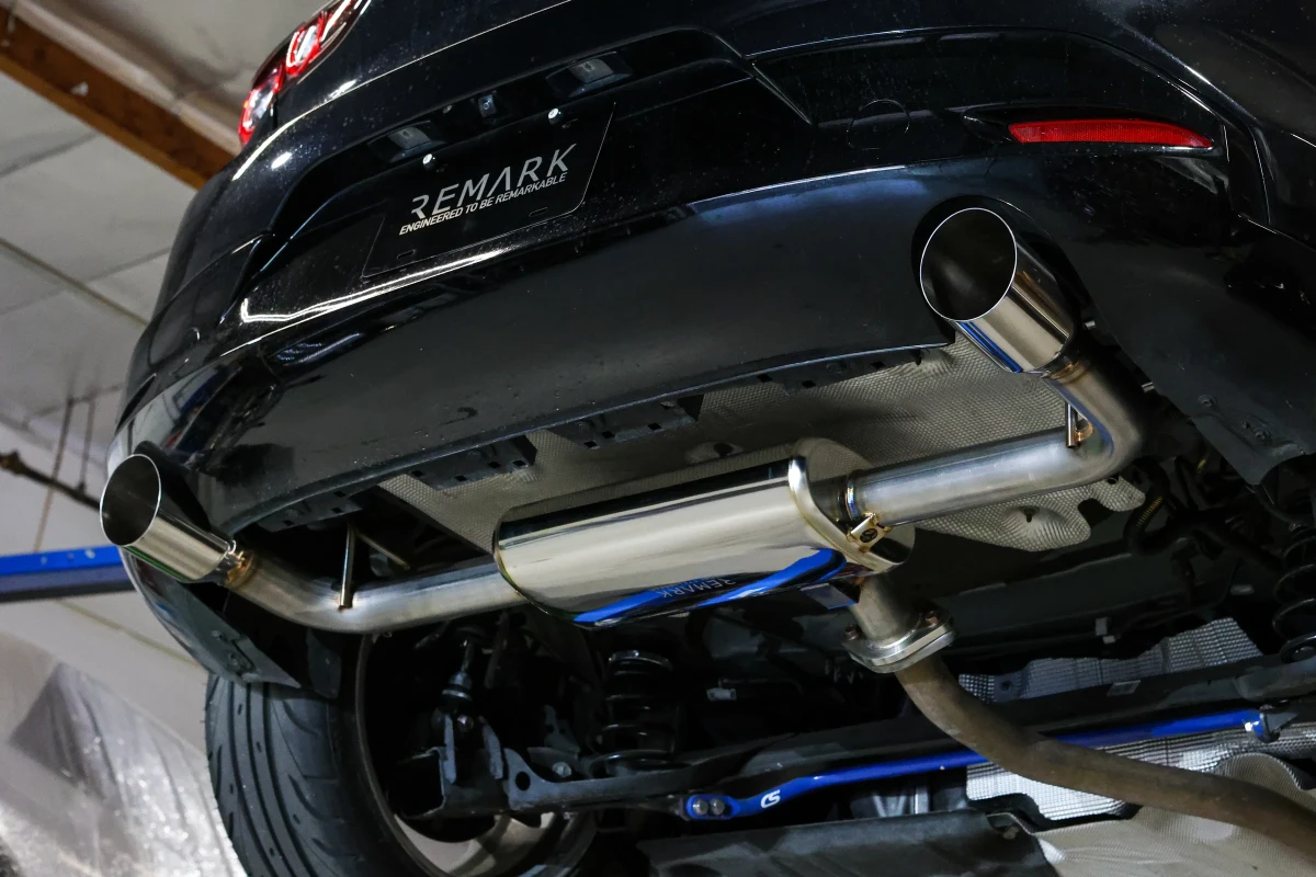 Mazda 3 Performance Exhaust - Rear - Remark - Axle Back, Dual SS Single Wall Tips - `19-`27