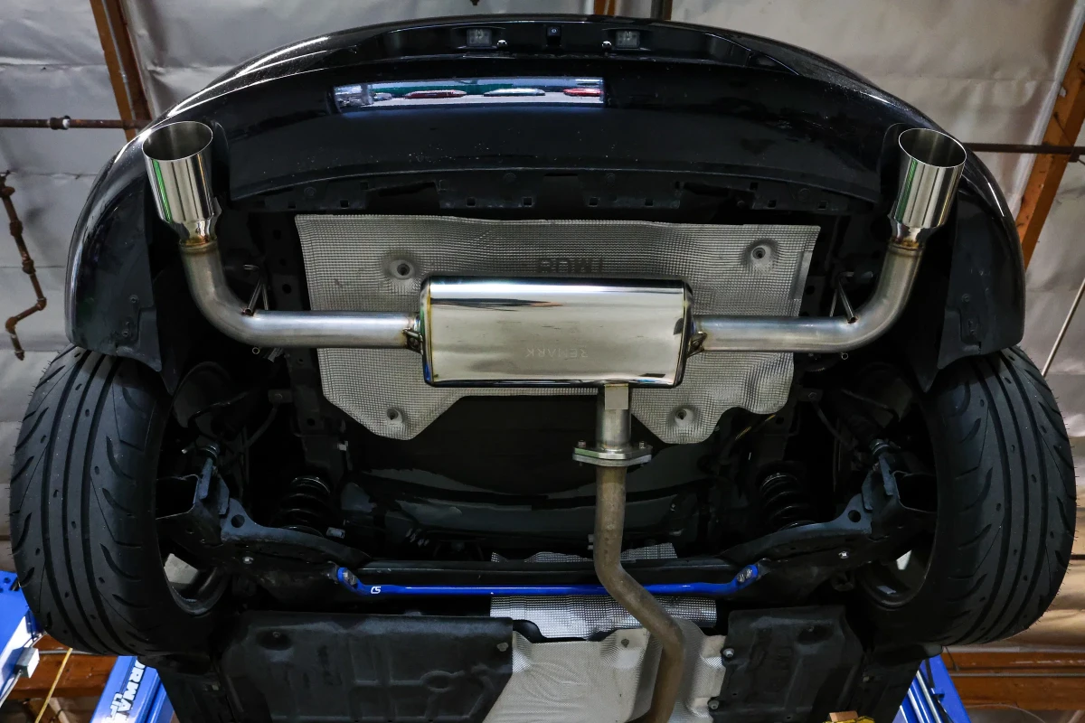 Mazda 3 Performance Exhaust - Rear - Remark - Axle Back, Dual SS Single Wall Tips - `19-`27