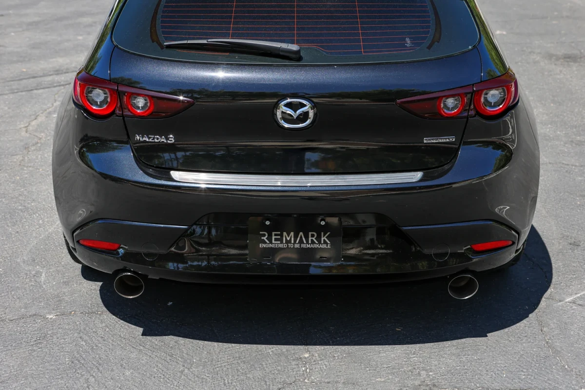 Mazda 3 Performance Exhaust - Rear - Remark - Axle Back, Dual SS Single Wall Tips - `19-`27