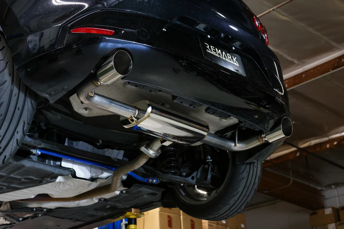 Mazda 3 Performance Exhaust - Remark - Axle Back, Dual Burnt SS Single Wall Tips, Muffler Version - `19-`27