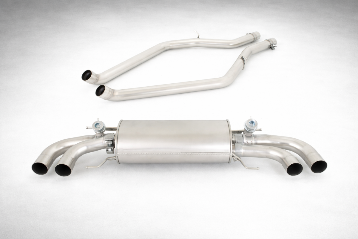 Alfa Romeo Giulia Performance Exhaust - Remus - Axle Back w/Connection Tubes/Chrome Tail Pipe Set