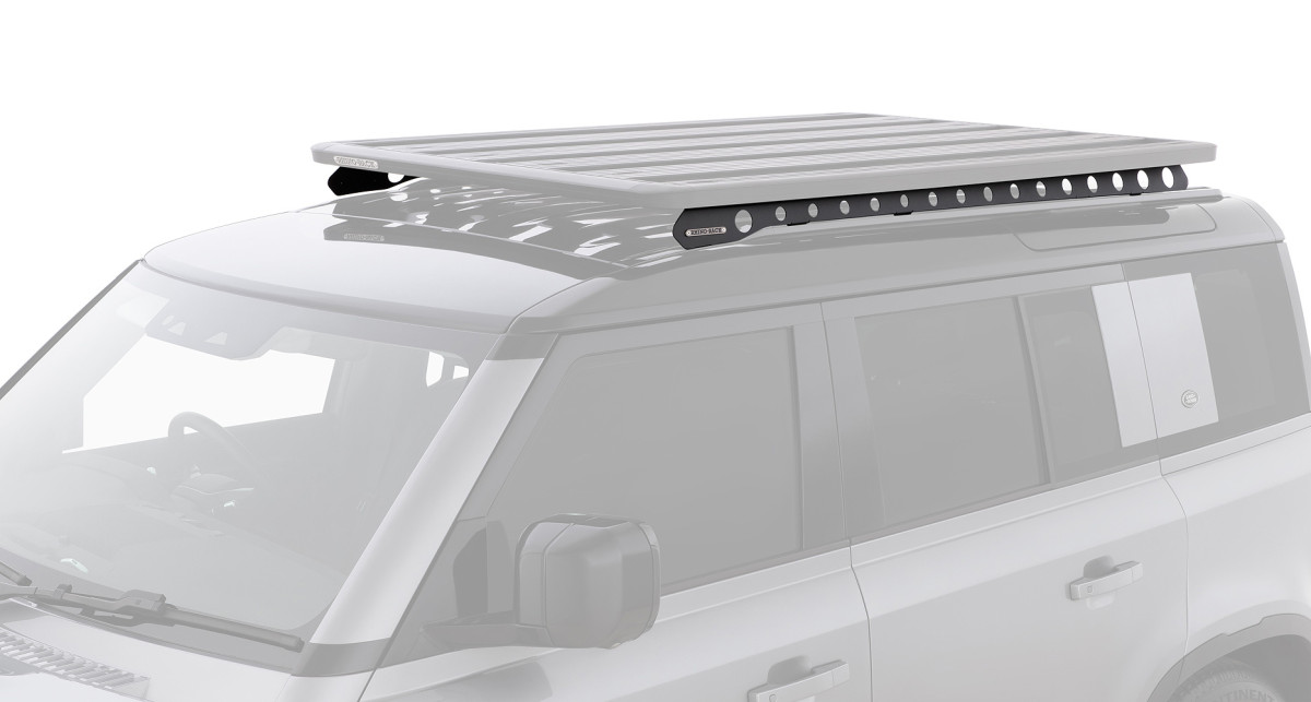 Land Rover Defender 110 Roof Rack - Rhino-Rack - Backbone Mounting System - Black - `20-`26