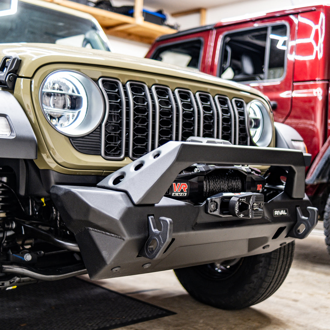 Jeep Wrangler Bumper - Front - Rival 4x4 - Aluminum - `18-`25