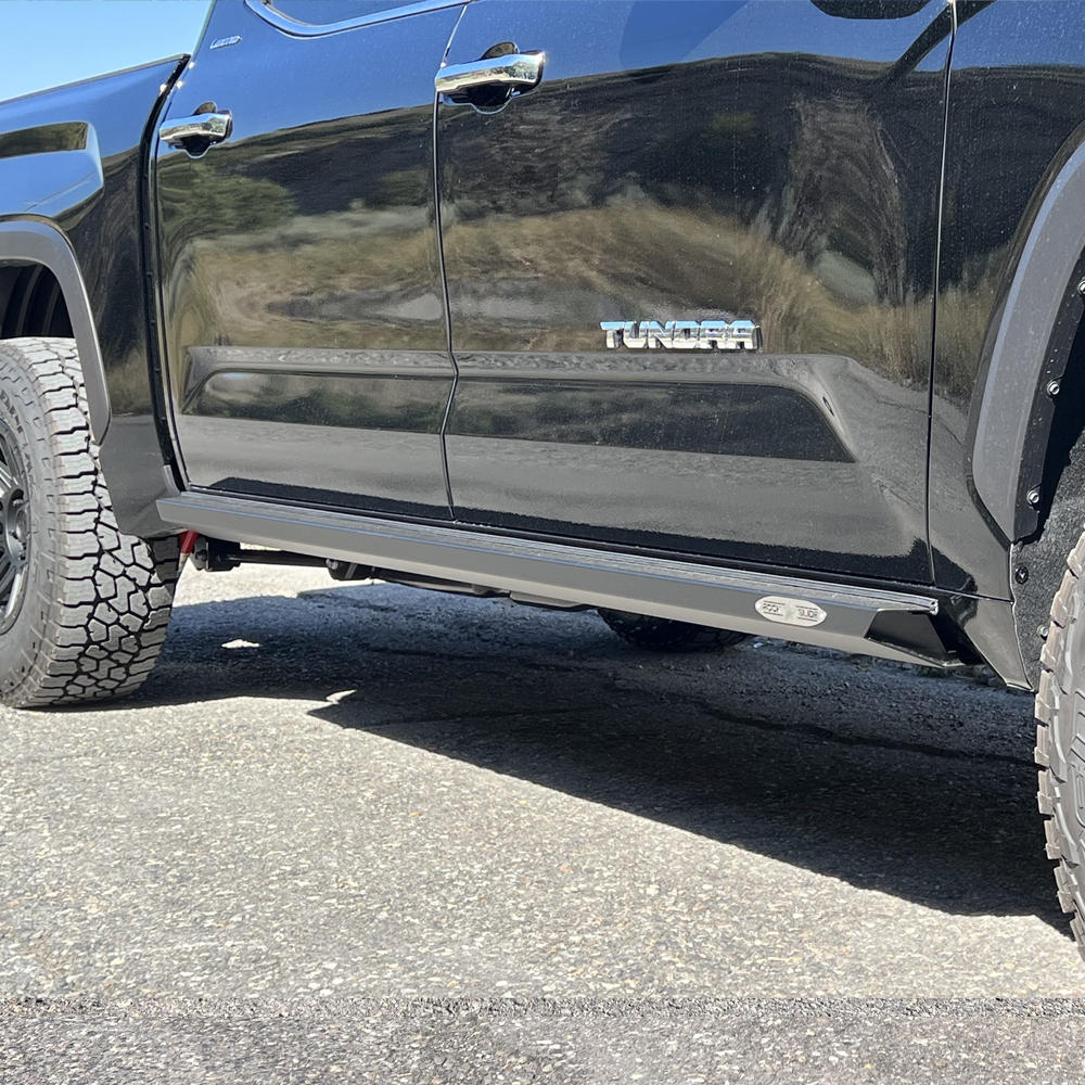 Toyota Tundra Rock Sliders - Rock Slide Engineering - Steel - Black Powdercoat - `22-`24