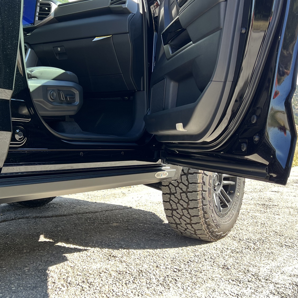 Toyota Tundra Rock Sliders - Rock Slide Engineering - Steel - Black Powdercoat - `22-`24
