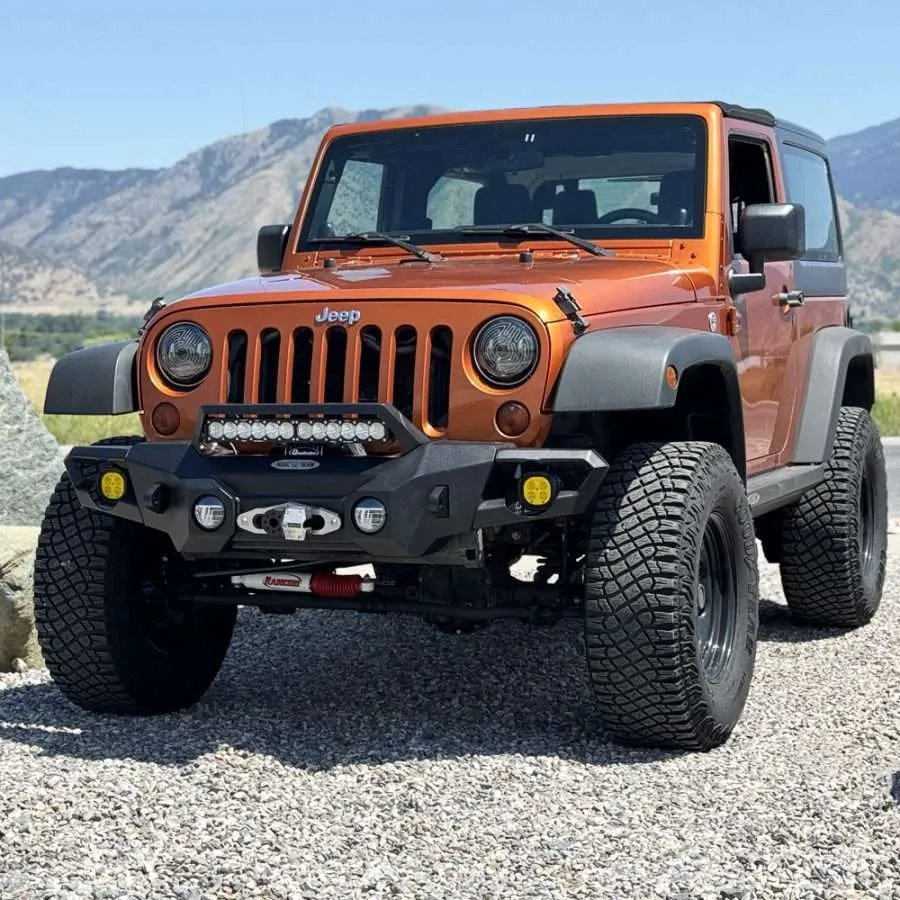Jeep Wrangler JK Bumper - Front - Rock Slide Engineering - Big Sky Aluminum Mid with Winch Plate - `07-`18
