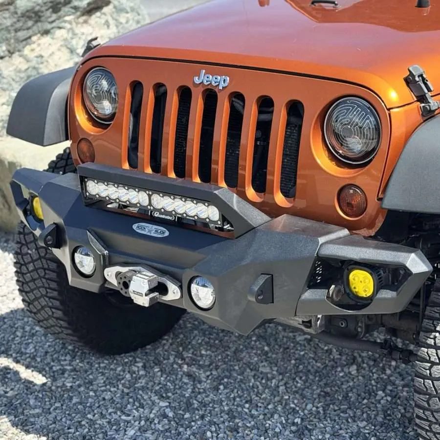 Jeep Wrangler JK Bumper - Front - Rock Slide Engineering - Big Sky Aluminum Mid with Winch Plate - `07-`18