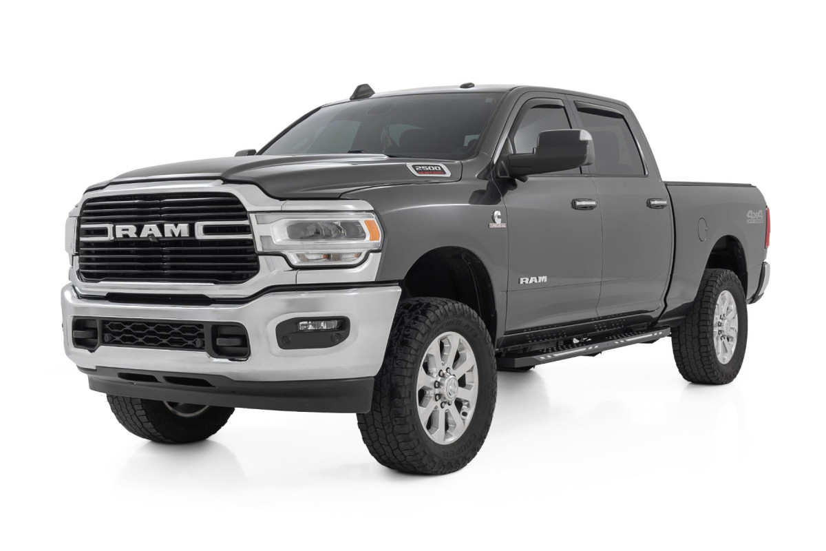 Ram 1500 Running Boards - Rough Country - AC2 - Amber/White - '21-'25