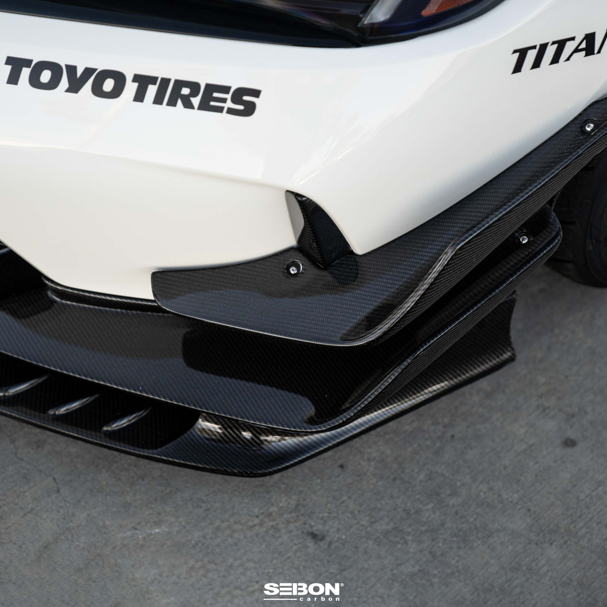 Honda Civic Type R Front Bumper Canards - Seibon - Carbon Fiber - `23+