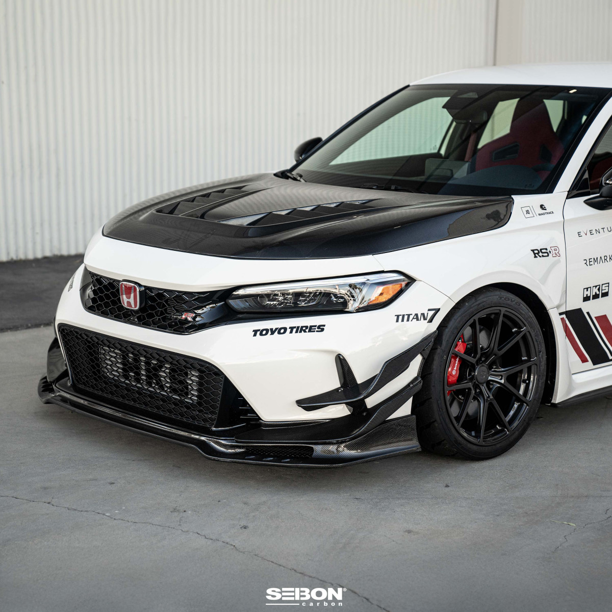 Honda Civic Type R Front Bumper Canards - Seibon - Carbon Fiber - `23+