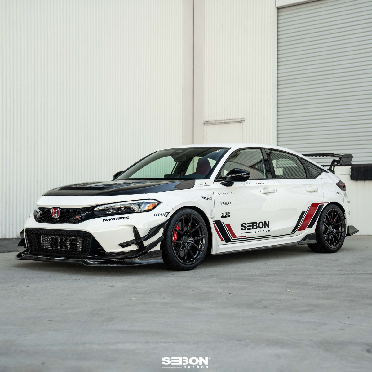 Honda Civic Type R Front Bumper Canards - Seibon - Carbon Fiber - `23+