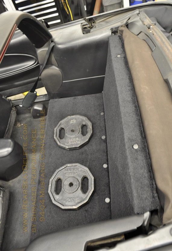 Ford Mustang Rear Seat Delete Kit - '94-'04