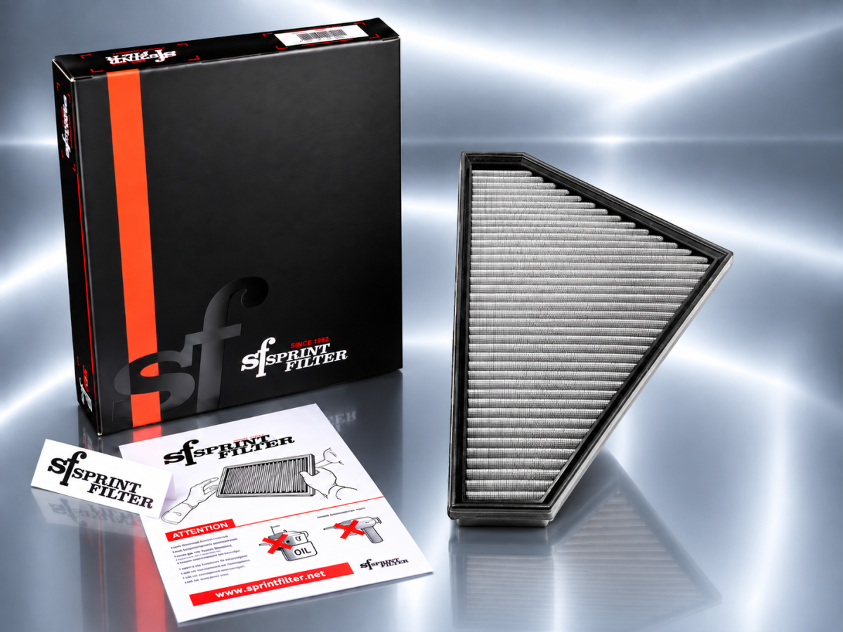 Jaguar F-TYPE Performance Air Filter - 2.0L - Sprint Filter - WP Ultra Fine/ Waterproof