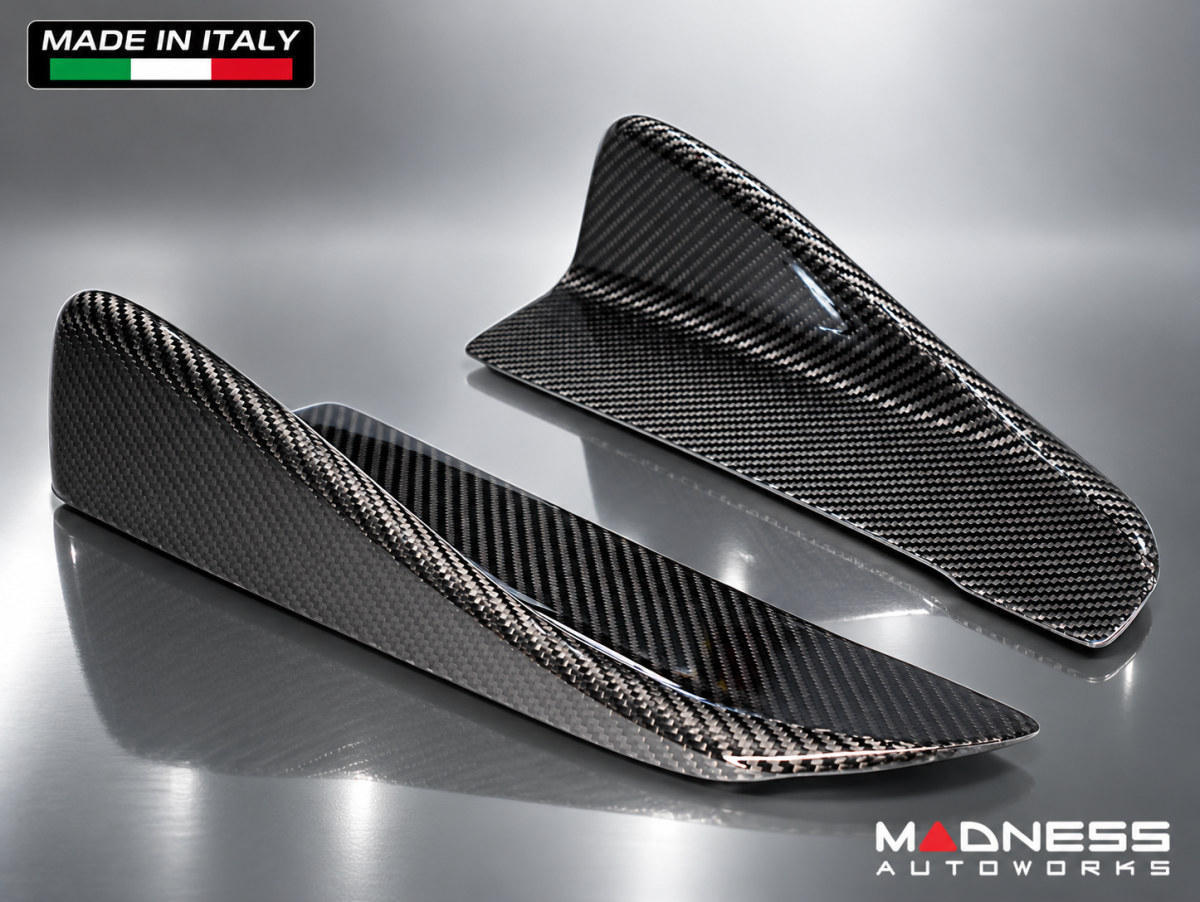 Alfa Romeo Giulia Side Skirt Flaps - Carbon Fiber - Stile Italia