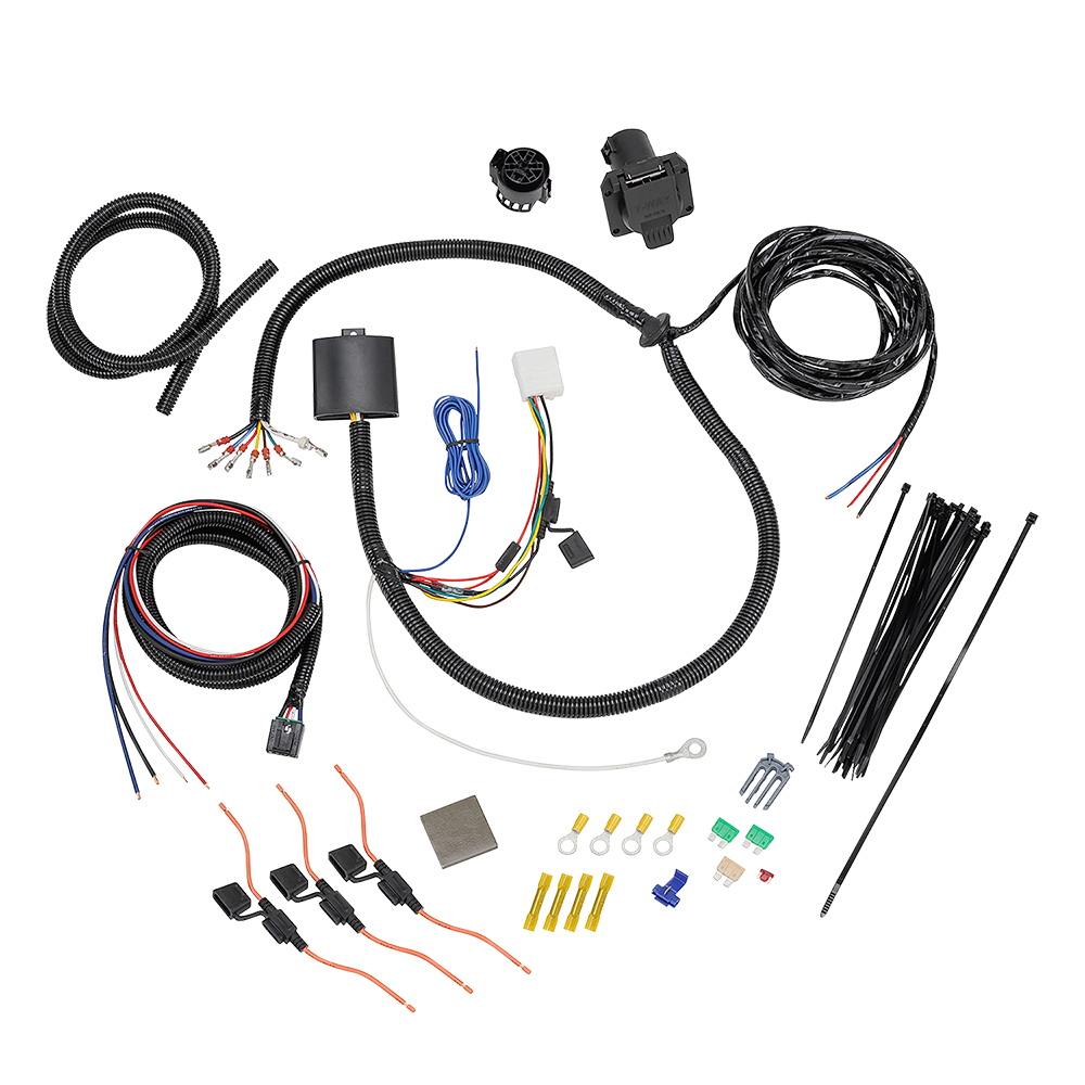 Toyota Highlander Trailer Wiring Harness - 7 Way Trailer Connector w/ Brake Controller - 2014-2019