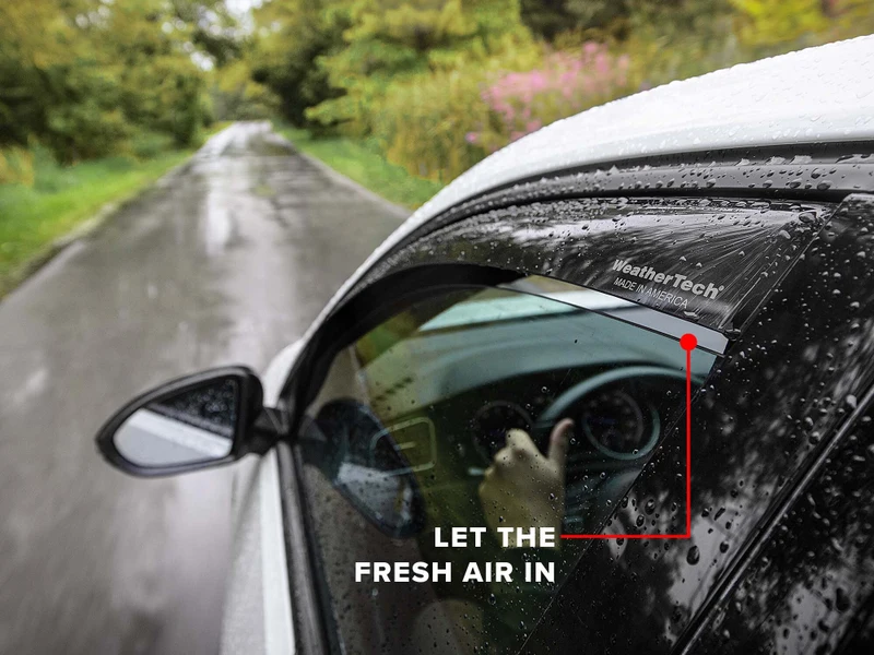 Volkswagen Jetta GLI Wind Deflectors - Front + Rear - WeatherTech - Dark Tint - `19-`26