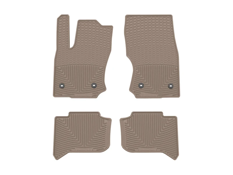 Toyota 4Runner Floor Mats - Front + Rear - WeatherTech - All-Weather Rubber - Tan - 2025+