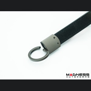 Keychain - Leather - Maserati Logo + Italian Flag