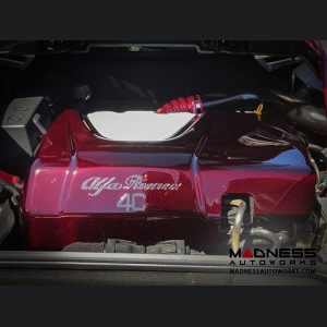 Alfa Romeo 4C Carbon Fiber Engine Cover - Red Candy