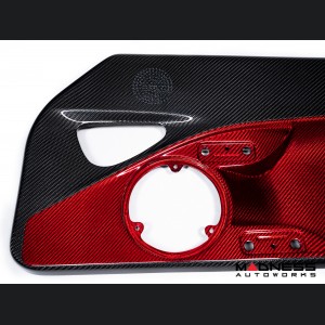 Alfa Romeo 4C Carbon Fiber Door Panels - w/ Red Candy Accents