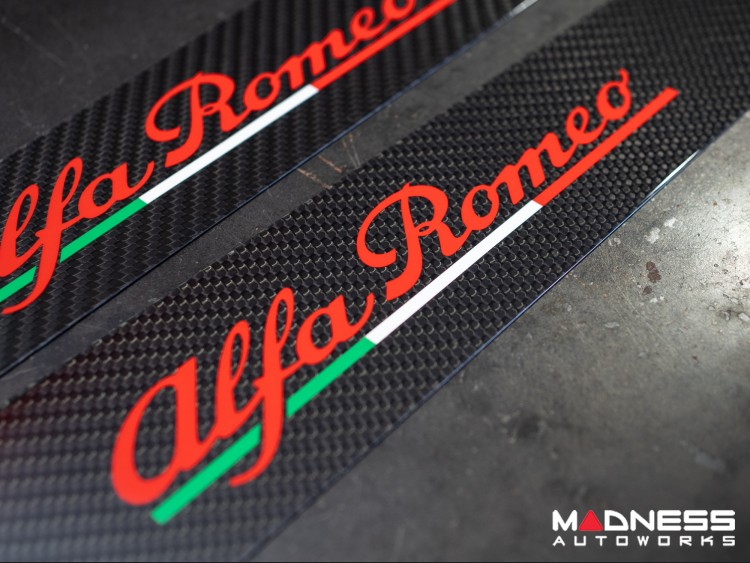 Alfa Romeo 4C Carbon Fiber Door Sills - w/ Alfa Romeo Logo