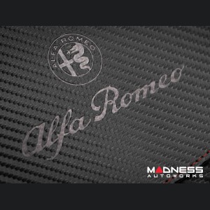 Document Holder - Alfa Romeo Logo - Carbon Fiber Finish