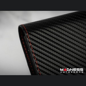 Document Holder - Alfa Romeo Logo - Carbon Fiber Finish