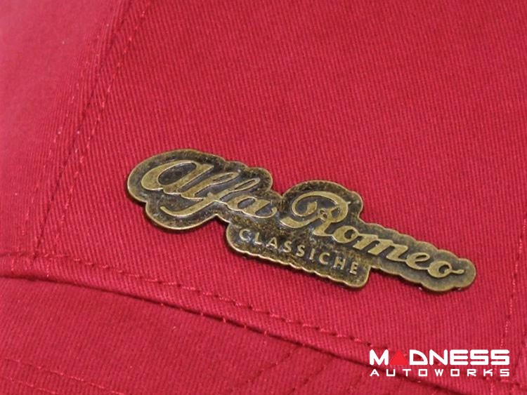 Alfa Romeo Cap - Red w/ Bronze Accents - Classiche