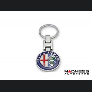 Keychain - Alfa Romeo - Silver w/ Alfa Romeo Logo