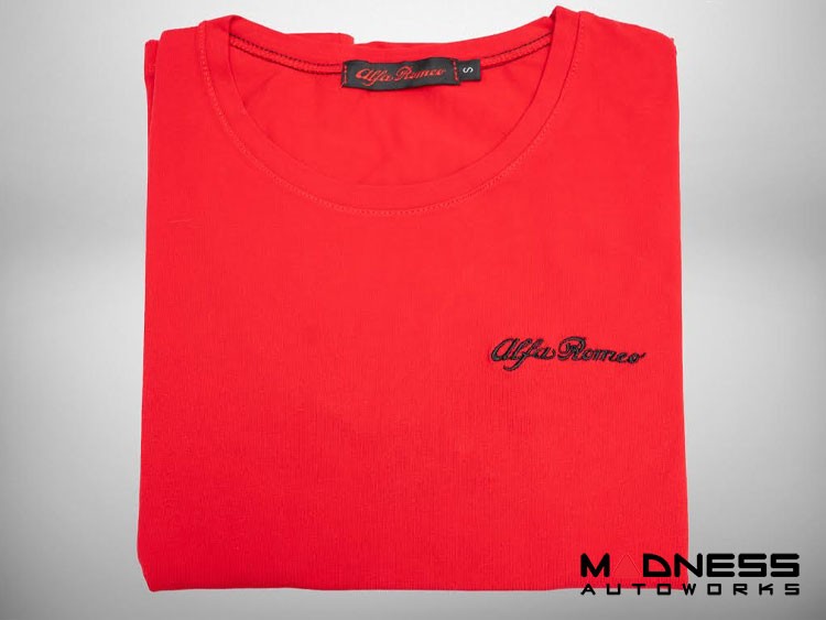 Alfa Romeo T-Shirt - Red w/ Black Logo - Female - size small 
