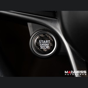 Alfa Romeo Stelvio Start Stop Button Overlay - Carbon Fiber - Feroce Carbon