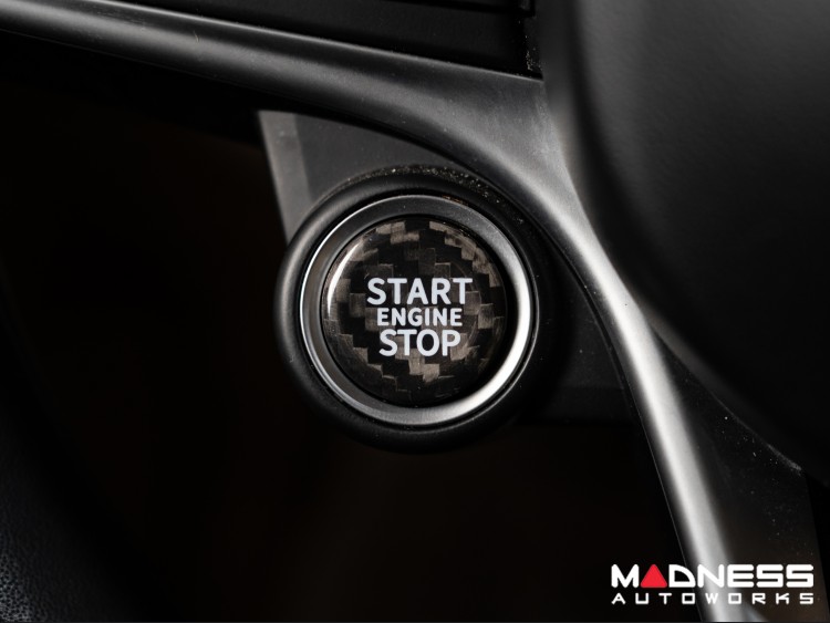 Alfa Romeo Giulia Start Stop Button Overlay - Carbon Fiber - Feroce Carbon