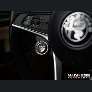 Alfa Romeo Giulia Start Stop Button Overlay - Carbon Fiber - Feroce Carbon