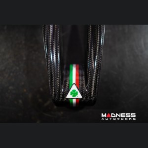 Alfa Romeo Giulia Steering Wheel Trim - Carbon Fiber - Lower Trim Set - QV Logo - QV Model