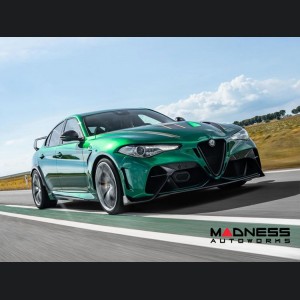 Alfa Romeo Giulia GTAm Style Front Bumper Essential Kit - Carbon Fiber - With Parking Sensors