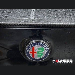 Alfa Romeo Giulia Carbon Fiber Rear Emblem Frame Trim