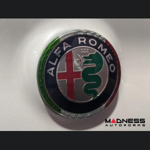 Alfa Romeo Stelvio Rear Emblem Frame Trim - Carbon Fiber - Italian Theme