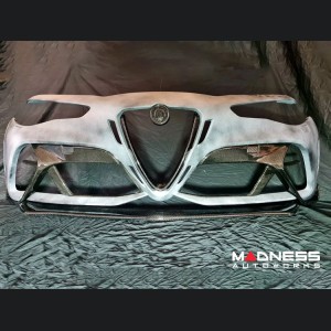 Alfa Romeo Giulia Quadrifoglio GTAm Conversion Kit by PariS'5 GaraGe - Front Bumper - FRP/ Carbon Fiber