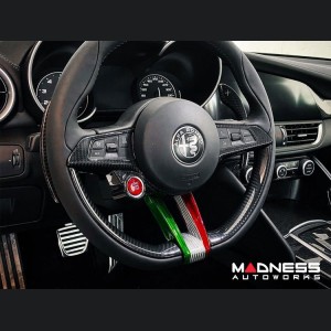 Alfa Romeo Giulia Steering Wheel Trim - Carbon Fiber - Lower Trim Set - Italian Theme - QV Model